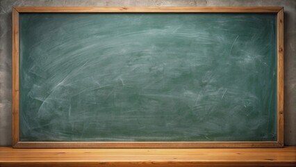 A close-up of a blackboard in a classroom with visible traces of chalk, creating a textured background , education, school