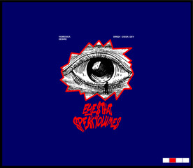 Illustration vector graphic of lettering, perfect for t-shirts design, clothing, hoodies, etc.