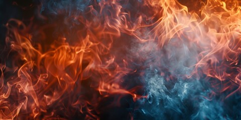 The vibrant flames and swirling smoke come together to create a striking visual effect for various media projects