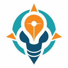 Modern light bulb logo idea vector art Illustration 
