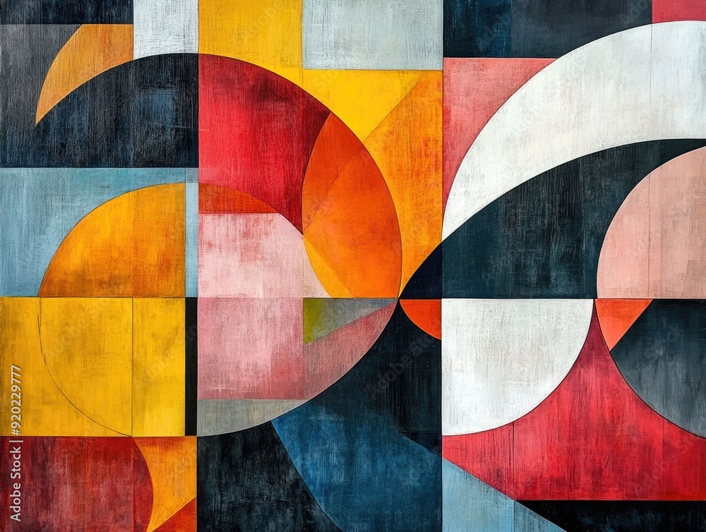 Aufkleber abstract geometric shapes and forms with a modern twist in a minimalist and contemporary design layo