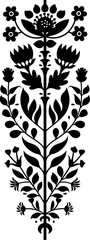 Hungarian embroidery vertical pattern border