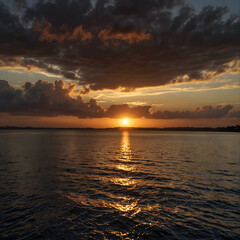 Fototapeta premium sunset over the sea