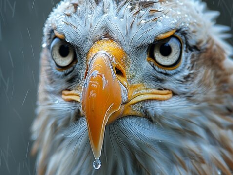 Intense Eagle Eyes Capturing Attention with Fierce Presence and Vigilant Gaze