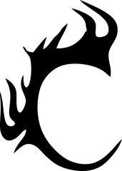 Tribal hardcore alphabet