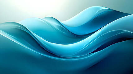 Abstract waves in shades of blue, creating a serene and fluid visual effect.