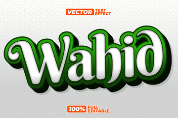 3D wahid text effect