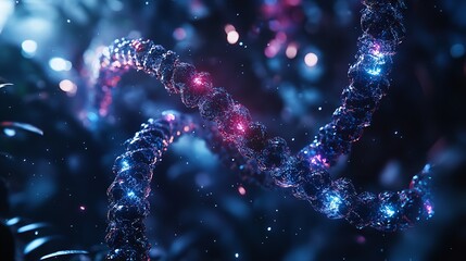 Dna helix close up macro Background.