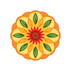 ethnic rangoli ornament onam festival