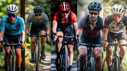 Cyclists in action during a race.
