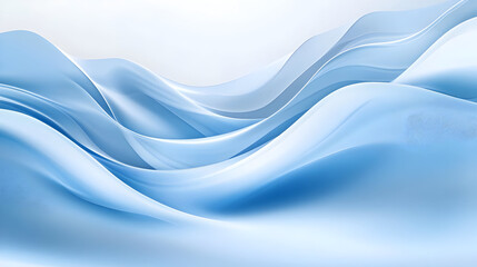 Soft, flowing waves in shades of blue create a serene and calming abstract composition.