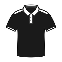 Art & Illustration  Black Short Sleeve Polo Shirt Design, Collared Shirt Template, Blank Apparel for Custom Design