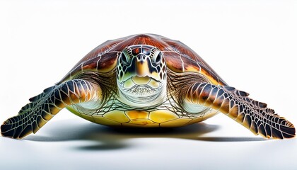 Sea turtle isolated on white background