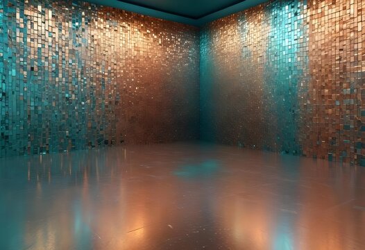 cuarto sicod&eacute;lico paredes brillantes
