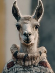 Fototapeta premium Llama in sweater