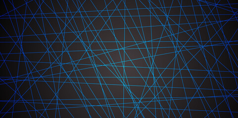 Fototapeta premium Abstract lines in black and white tone of many squares and rectangle shapes on white background. Metal grid isolated on the white background. nervures grey abstract perspective Random chaotic .