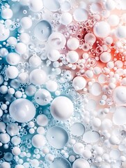 Bubbles in various sizes creating an abstract pattern, organic shapes, whimsical and light. ,