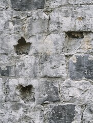 Stone wall with gaps