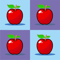 apples pop art background 