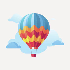 Fototapeta premium Colorful hot air balloon illustration