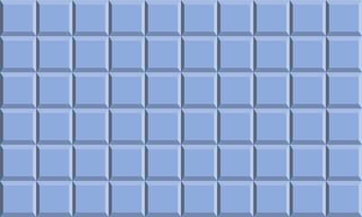 Blue tone cube 3D button seamless repeat pattern, replete image design for fabric printing or wallpaper, blue abstract wall, checkerboard boxes