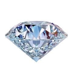 "Shimmering Excellence: Perfectly Cut Diamond Isolated on Transparent Background"