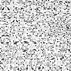 Collection of simple geometric seamless ornamental vector leaf's patterns and swatches. White and grey geometric oriental backgrounds.