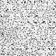 Collection of simple geometric seamless ornamental vector leaf's patterns and swatches. White and grey geometric oriental backgrounds.