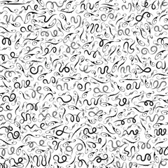 Naklejka premium Collection of simple geometric seamless ornamental vector leaf's patterns and swatches. White and grey geometric oriental backgrounds.