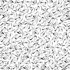 Collection of simple geometric seamless ornamental vector leaf's patterns and swatches. White and grey geometric oriental backgrounds.