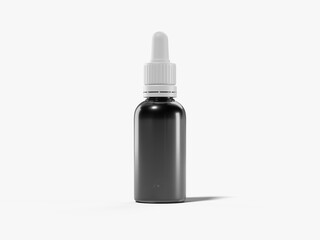 3D Sleek Blank Dropper Bottle Mockup