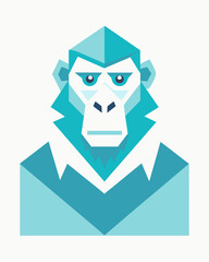 Gorilla heads design illustrations of geometric vector art Illustration 
