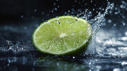 Lime Splashing in Water