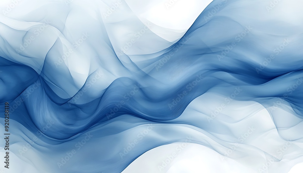 Poster seamless abstract with swirling blue patterns and white highlights