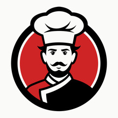 chef logo design icon vector art illustration