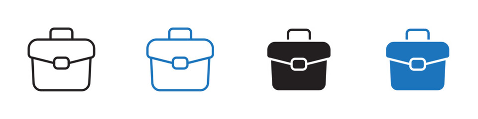 Briefcase icon Flat symbol set outline