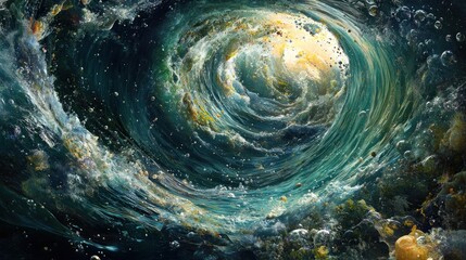 Whirlpool of Ocean Waves