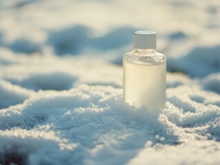Water Bottle in Snow