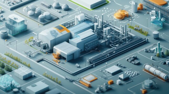 A modern depiction of a global waste management network, driven by AI, with data visualization elements and a focus on sustainability.