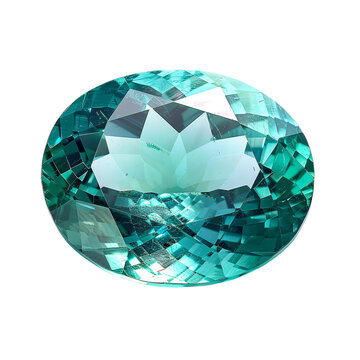 "Beautiful Multicolored Paraiba Tourmaline Gemstone Crystal Mineral Isolated on Transparent Background"