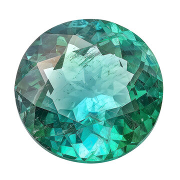 "Stunning Multicolored Paraiba Tourmaline Gemstone Crystal Mineral Isolated on Transparent Background"