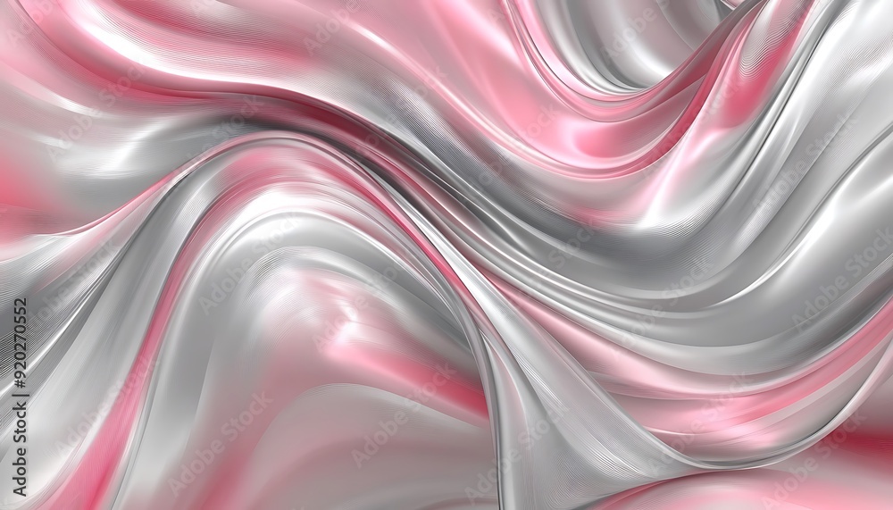 Poster seamless abstract with swirling patterns in grey and pink