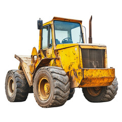 Obraz premium PNG Heavy machinery working on a construction site