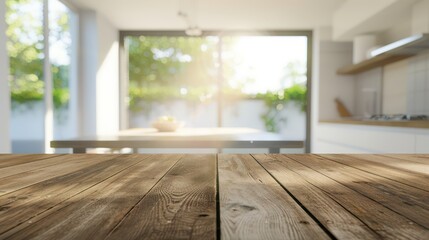 Fototapeta premium Table background of free space and window