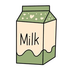 box of milk doodle clipart