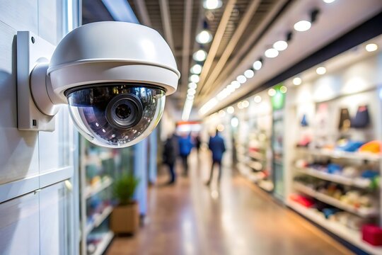 Security Camera in Shopping Mall.
