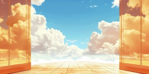 Warm Welcome. Tranquil and Inviting Plain Background Concept