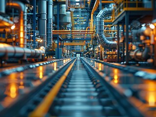 Fototapeta premium Advancements in Industrial Technology and Resource Optimization Systems