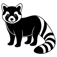 Red panda kangaroo art vector illustration