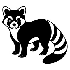 Red panda kangaroo art vector illustration